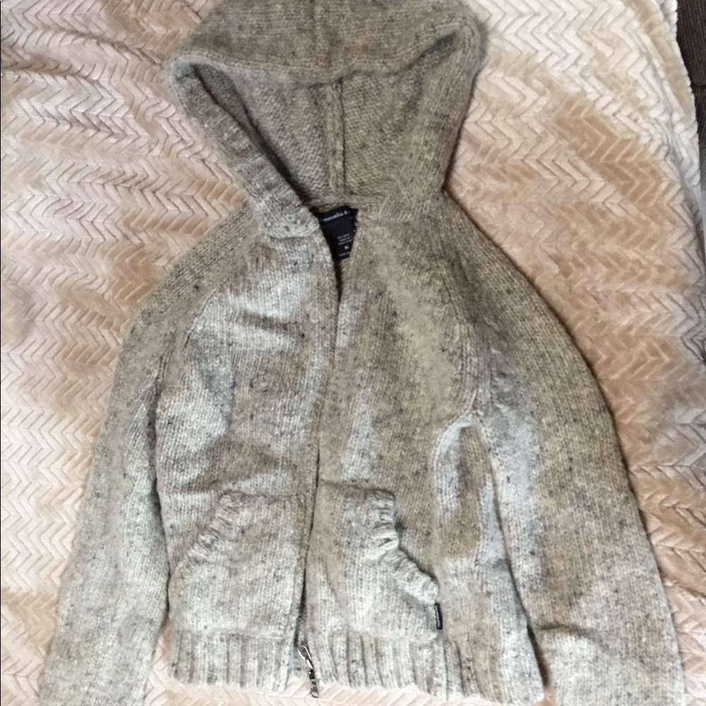 Abercrombie grey sweater jacket